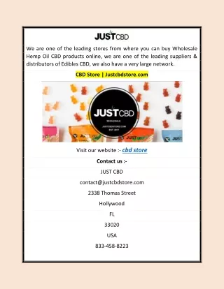 CBD Store | Justcbdstore.com