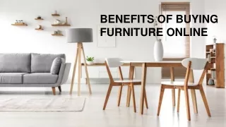 Benefits of Buying Furniture Online