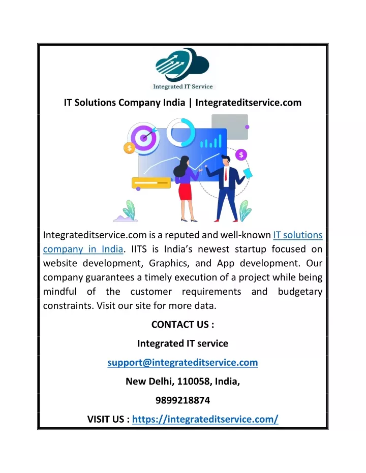 it solutions company india integrateditservice com
