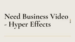 need business video hyper effects