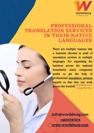 professional in their native languages