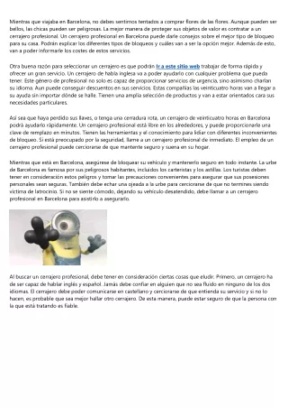 Como hallar cerrajeros de confianza en Barcelona