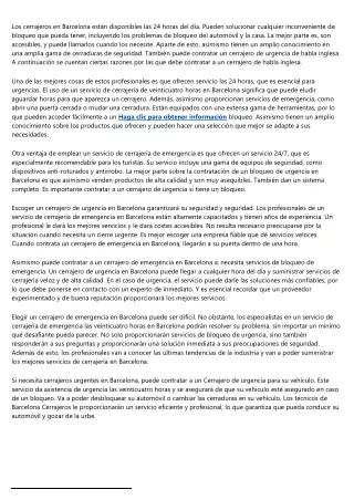 Cerrajero urgente en Barcelona