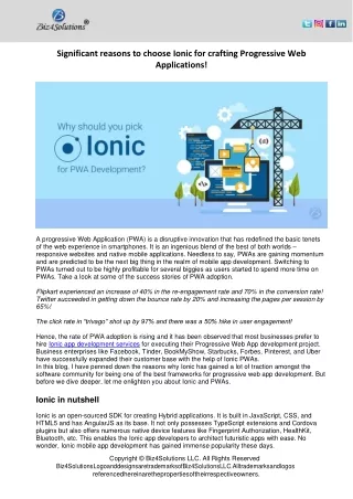 significant reasons to choose ionic for crafting
