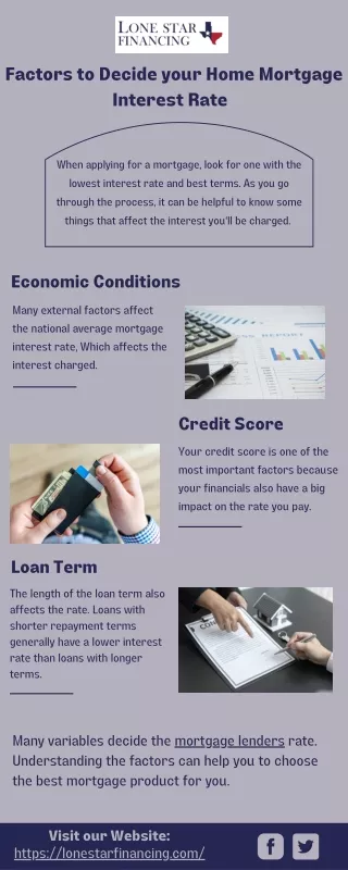 Infographic - Factors to Decide your Home Mortgage Interest Rate