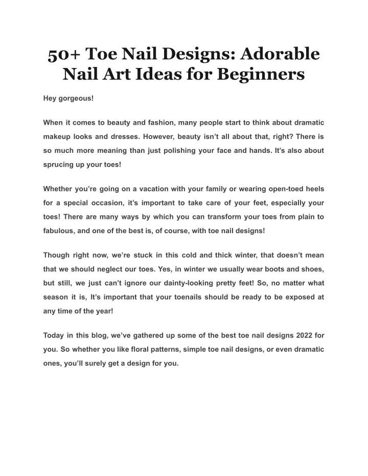 50 toe nail designs adorable nail art ideas