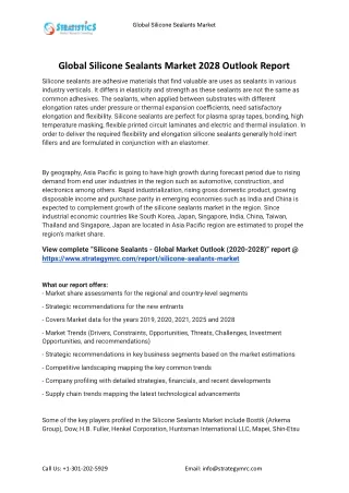 global silicone sealants market