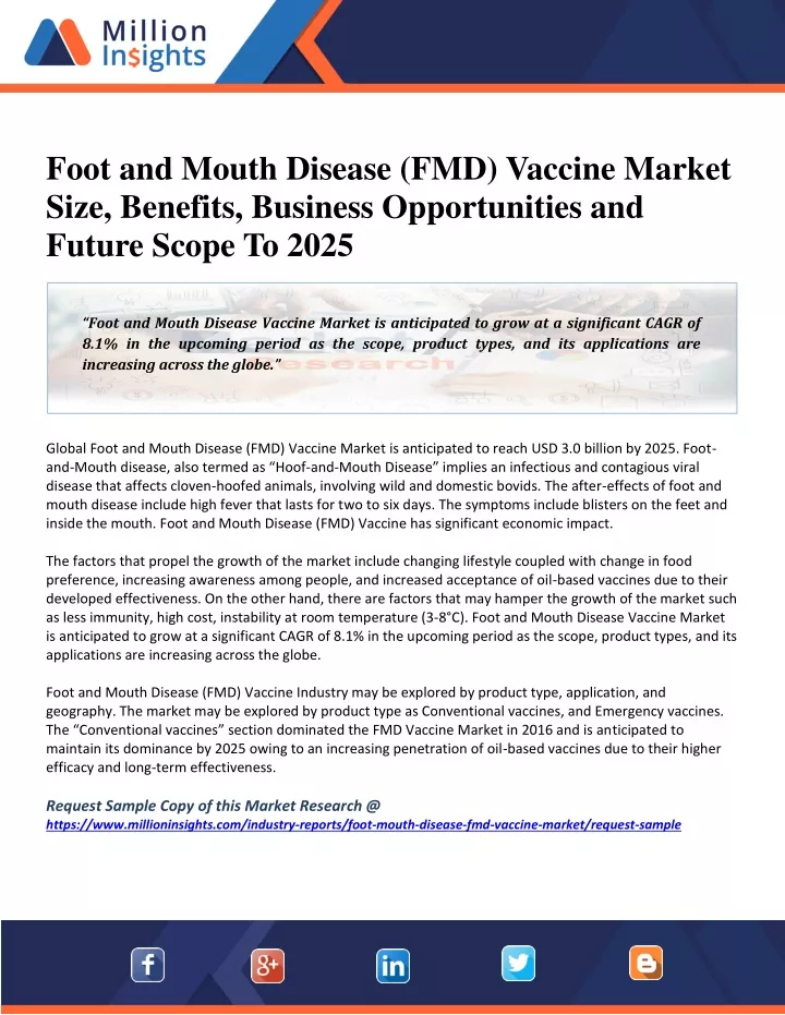 foot and mouth disease fmd vaccine market size