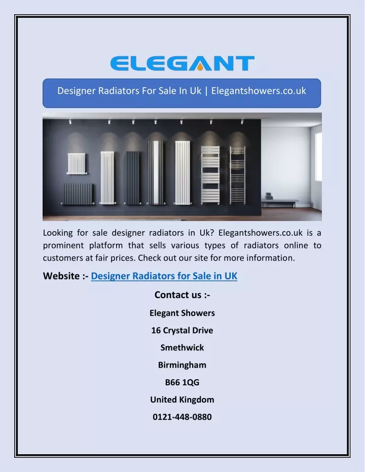 designer radiators for sale in uk elegantshowers