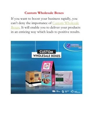 Custom Wholesale Boxes