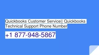 Quickbooks Customer Service  1 877-948-5867