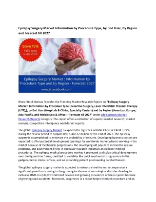 Global Epilepsy Surgery Market Research Report 2021-2027