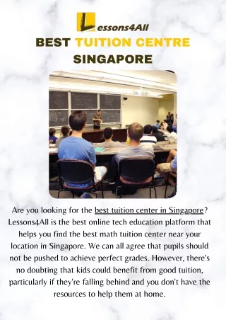 Best tuition center Singapore