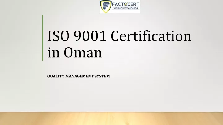 iso 9001 certification in oman