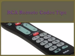 rca remote codes tips