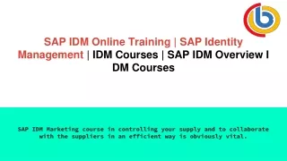 sap idm online training sap identity management idm courses sap idm overview i dm courses