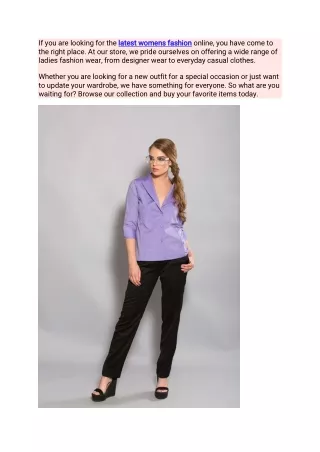 Buy latest women’s fashion online India