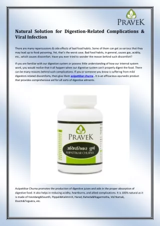 natural solution for digestion related