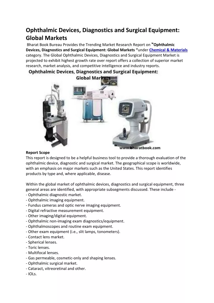 ophthalmic devices diagnostics and surgical