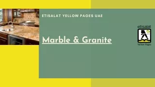 List of Marble & Granite Suppliers, Manufacturers & Dealers UAE