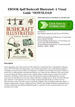 EBOOK #pdf Bushcraft Illustrated A Visual Guide ^DOWNLOAD [PDF]