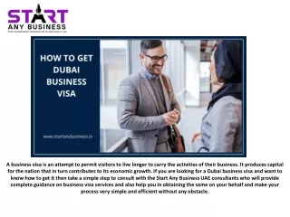 How to Get Dubai Business Visa