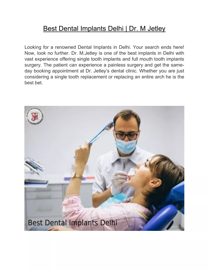 best dental implants delhi dr m jetley
