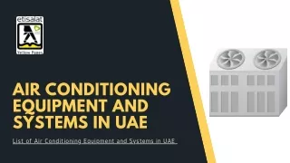 List of Air Conditioning Equipment and Systems in UAE