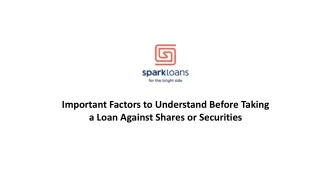 Important Factors to Understand Before Taking a Loan Against Shares or Securitie