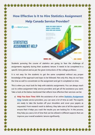 how effective is it to hire statistics assignment