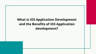 what is ios application development