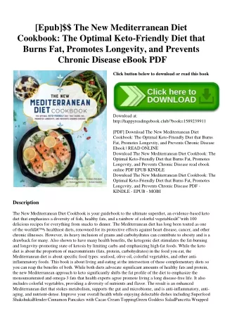 [Epub]$$ The New Mediterranean Diet Cookbook The Optimal Keto-Friendly Diet that Burns Fat  Promotes Longevity  and Prev