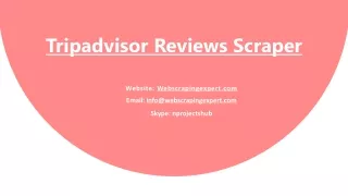 tripadvisor reviews scraper