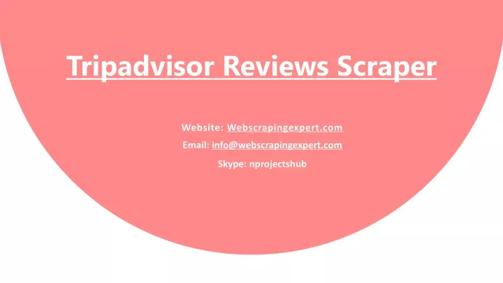 tripadvisor reviews scraper