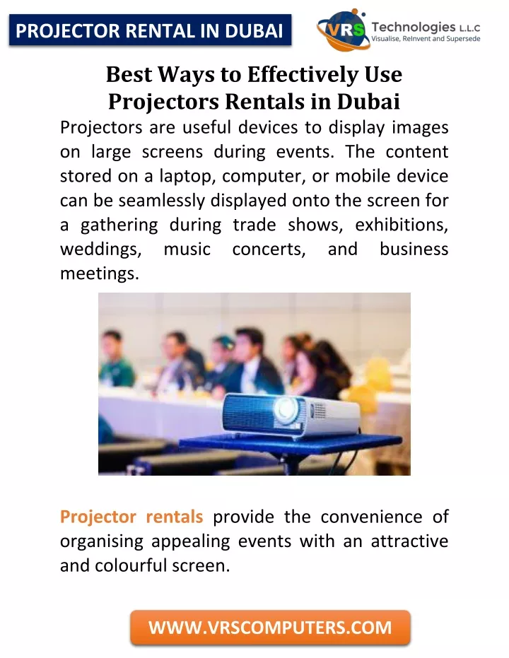 projector rental in dubai