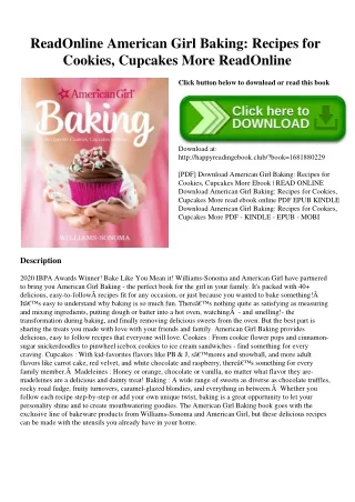 ReadOnline American Girl Baking Recipes for Cookies  Cupcakes  More ReadOnline