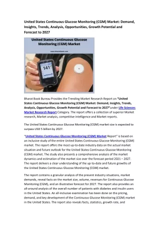 united states continuous glucose monitoring