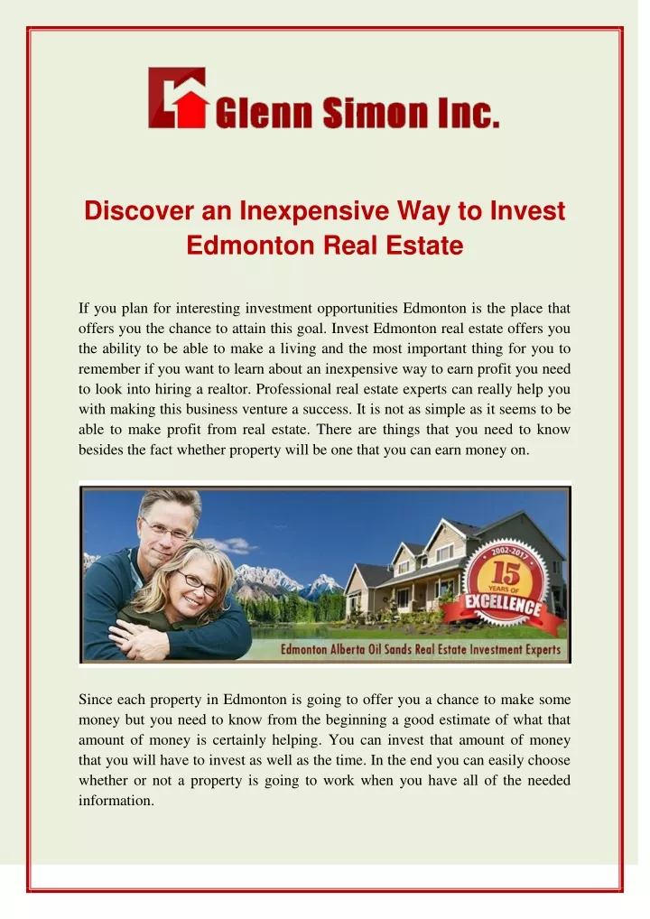 discover an inexpensive way to invest edmonton