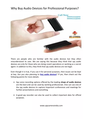 why buy audio devices for professional purposes