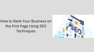 how to rank your business on the first page using