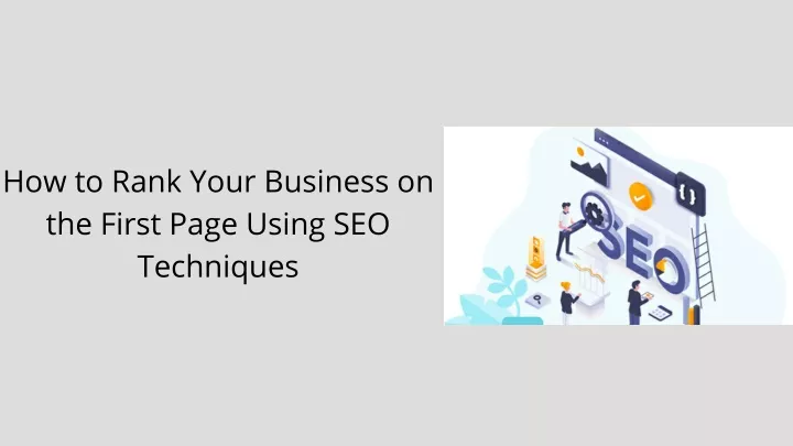 how to rank your business on the first page using