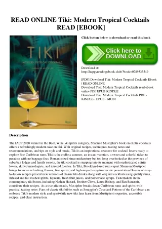 READ ONLINE Tiki Modern Tropical Cocktails READ [EBOOK]