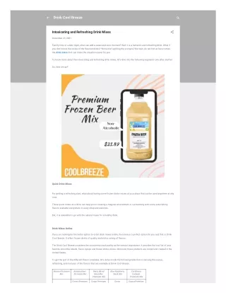 drink cool breeze