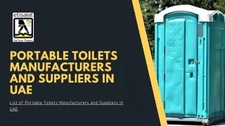 List of Portable Toilets Manufacturers and Suppliers in UAE