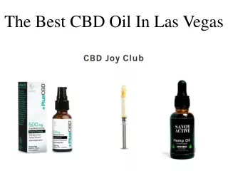 The Best CBD Oil In Las Vegas