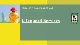 Lifeguard Services in UAE | Lifeguard Supply Company