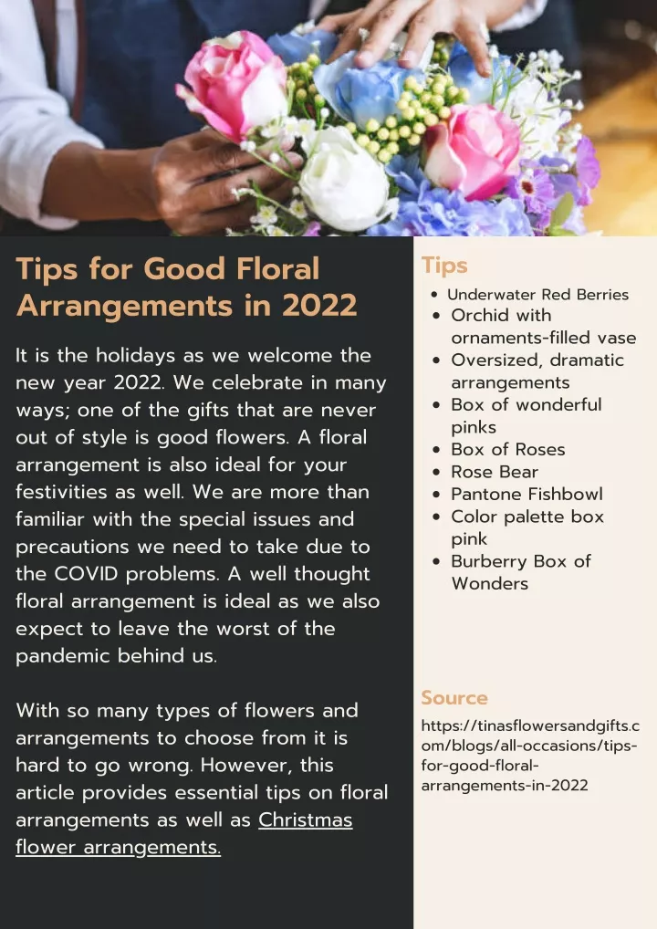 tips for good floral arrangements in 2022