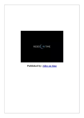 published by rides on time