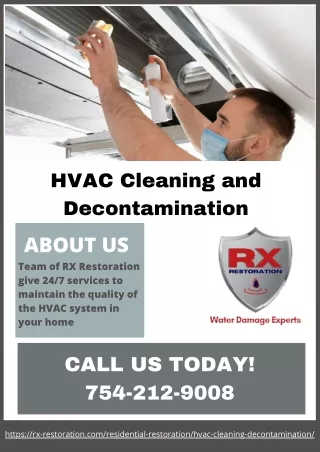 HVAC Cleaning and Decontamination | Restoration Experts | RX Restoration