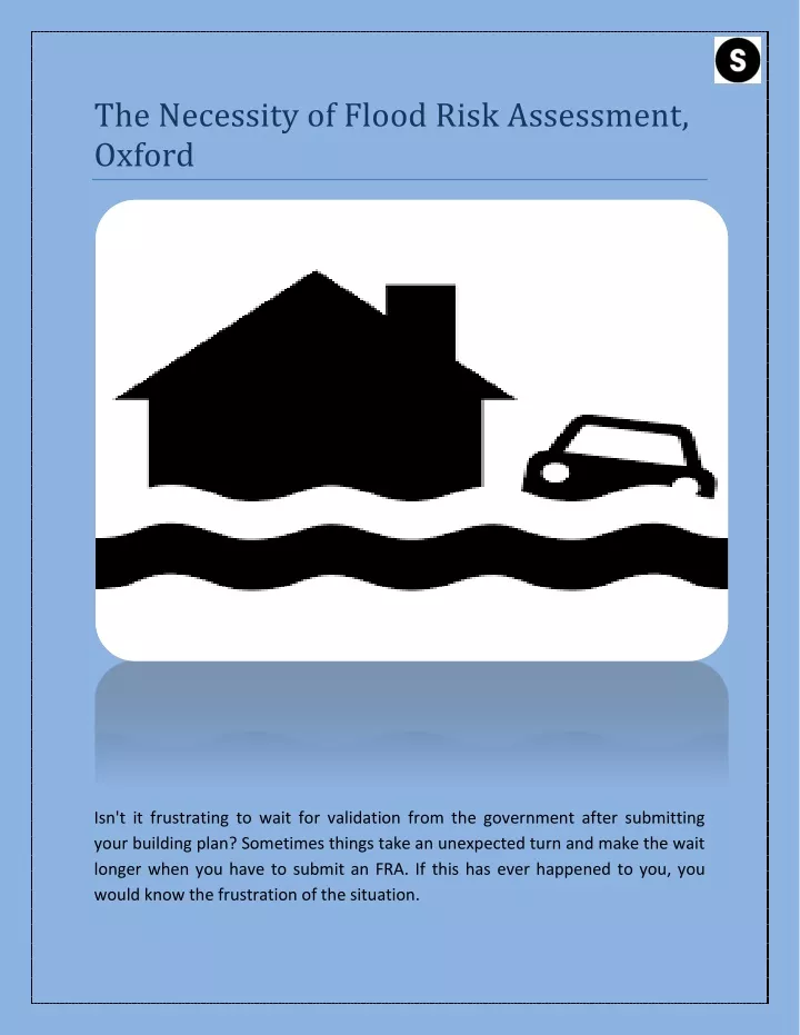 the necessity of flood risk assessment oxford